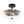 Thehouselights-2-Light Black Ribbed Glass Semi Flush Mount-Ceiling Light-2-Light-