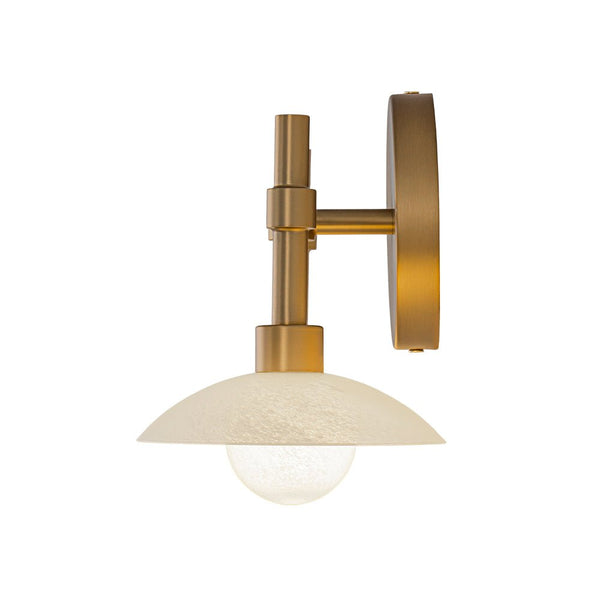 Thehouselights - 2 - Light Brass Wall Sconce with Dome Shade - Wall Lights - Brass - 
