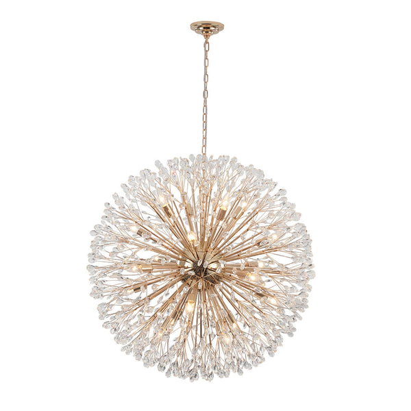 Thehouselights - 20 - Light Oversized Firework Chandelier Large Luxury Sputnik Hanging Light - Chandelier - Chrome - 
