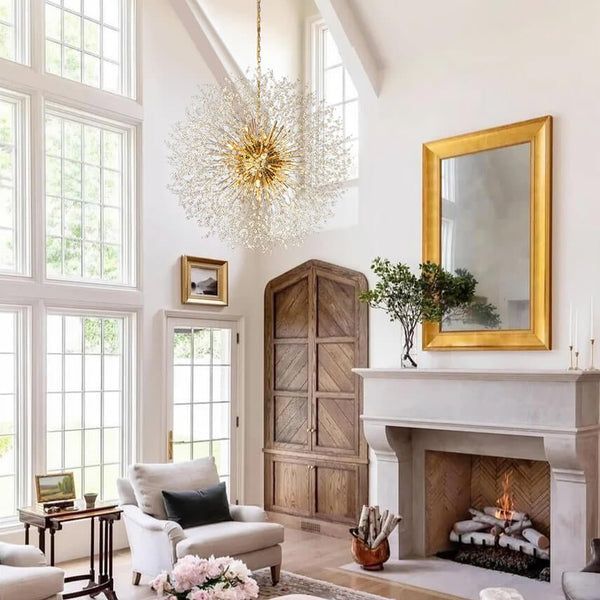Thehouselights - 20 - Light Oversized Large Luxury Sputnik Firework Chandelier - Chandelier - Brass - 
