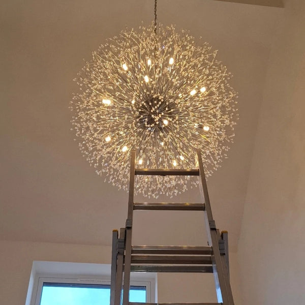 Thehouselights - 20 - Light Oversized Large Luxury Sputnik Firework Chandelier - Chandelier - Chrome - 