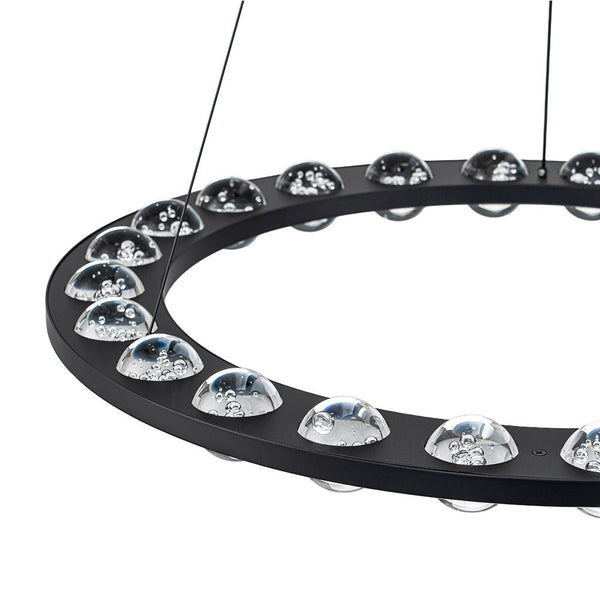Thehouselights - 24 - Light Bubble Glass Circle LED Chandelier - Chandelier - 24 - Light - 