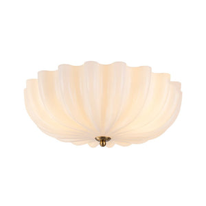 Thehouselights-3-Light Bowl Daisy Glass Semi Flush-Ceiling Light-3-Light-