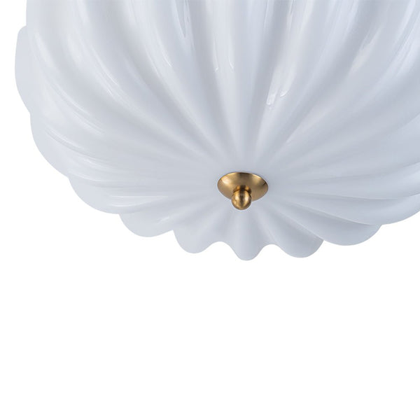 Thehouselights-3-Light Bowl Daisy Glass Semi Flush-Ceiling Light-3-Light-