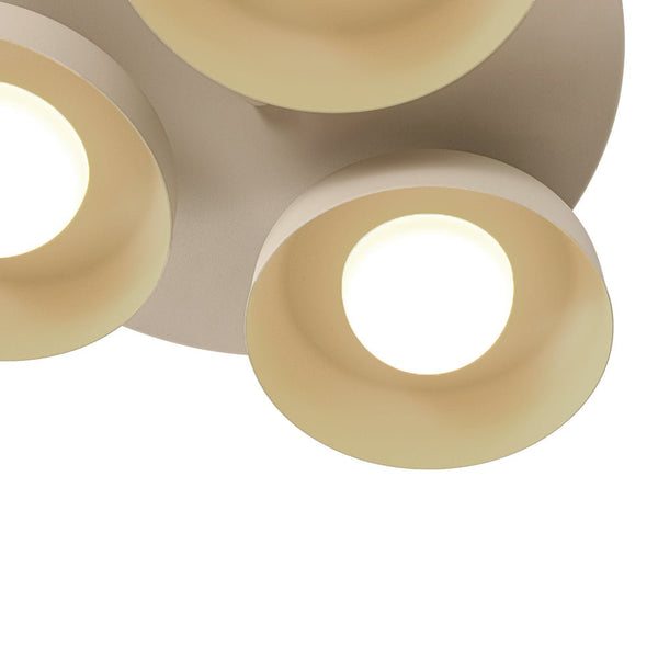 Thehouselights - 3 - Light Bowl Shade LED Flush Mount Ceiling - Ceiling Light - Beige - 