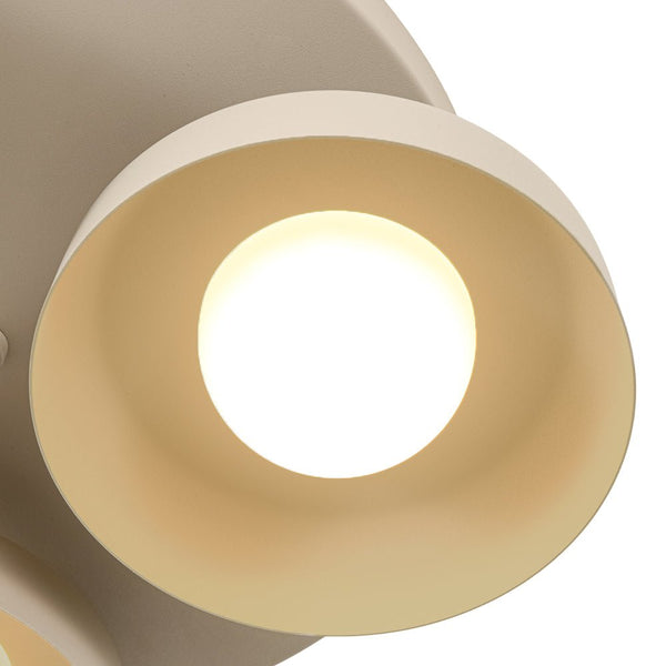 Thehouselights - 3 - Light Bowl Shade LED Flush Mount Ceiling - Ceiling Light - Beige - 