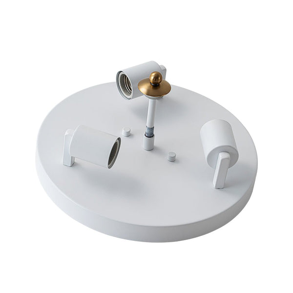 Thehouselights - 3 - Light Bowl White Glass Semi Flush - Ceiling Light - 3 - Light - 