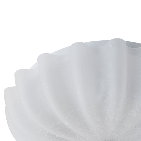 Thehouselights - 3 - Light Bowl White Glass Semi Flush - Ceiling Light - 3 - Light - 