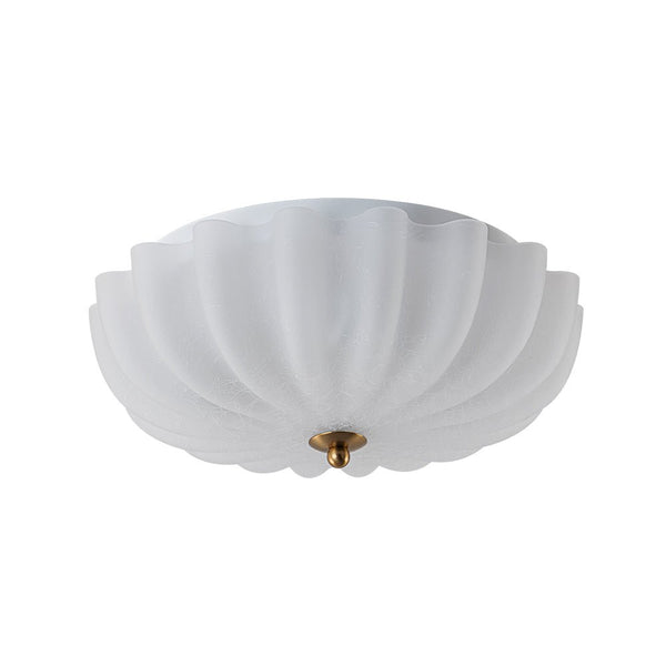 Thehouselights - 3 - Light Bowl White Glass Semi Flush - Ceiling Light - 3 - Light - 
