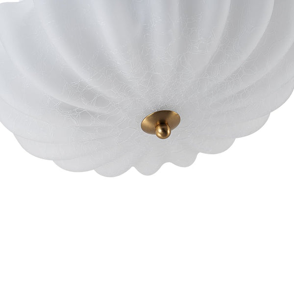 Thehouselights - 3 - Light Bowl White Glass Semi Flush - Ceiling Light - 3 - Light - 