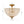 Thehouselights - 3 - Light Brass Crystal Crystal Glass Flush Mount Chandelier - Ceiling Light - Brass - 
