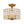 Thehouselights - 3 - Light Brass Crystal Drum Flush Mount Chandelier - Ceiling Light - Brass - 