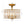 Thehouselights - 3 - Light Brass Crystal Drum Flush Mount Chandelier - Ceiling Light - Brass - 