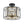 Thehouselights - 3 - Light Cage Crystal Glass Drum Semi Flush Ceiling Light - Ceiling Light - Black - 