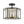 Thehouselights - 3 - Light Cage Crystal Glass Drum Semi Flush Ceiling Light - Ceiling Light - Black - 