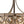 Thehouselights - 3 - Light Crystal Dark Bronze Crystal Glass Flush Mount Chandelier - Ceiling Light - Bronze - 