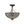 Thehouselights - 3 - Light Crystal Dark Bronze Crystal Glass Flush Mount Chandelier - Ceiling Light - Bronze - 