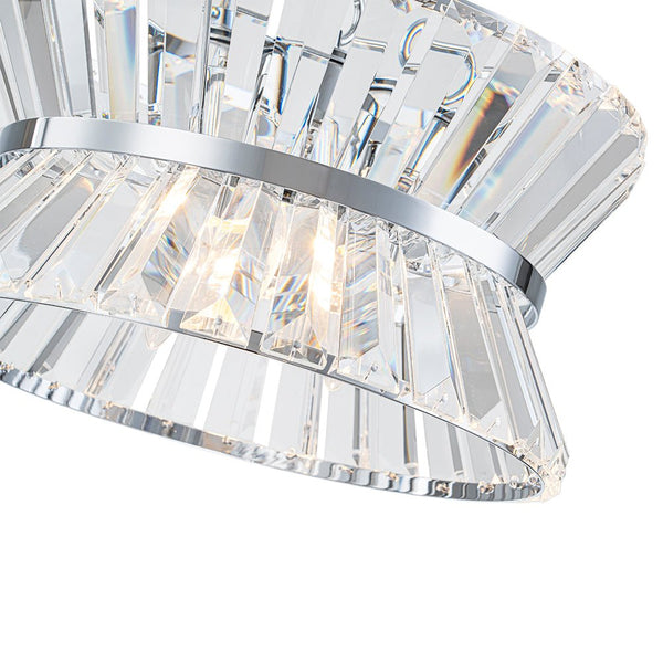 Thehouselights-3-Light Up Down Crystal Shade Chrome Chandelier-Chandelier-3-Light-