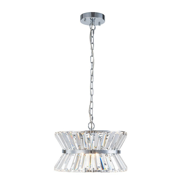 Thehouselights-3-Light Up Down Crystal Shade Chrome Chandelier-Chandelier-3-Light-