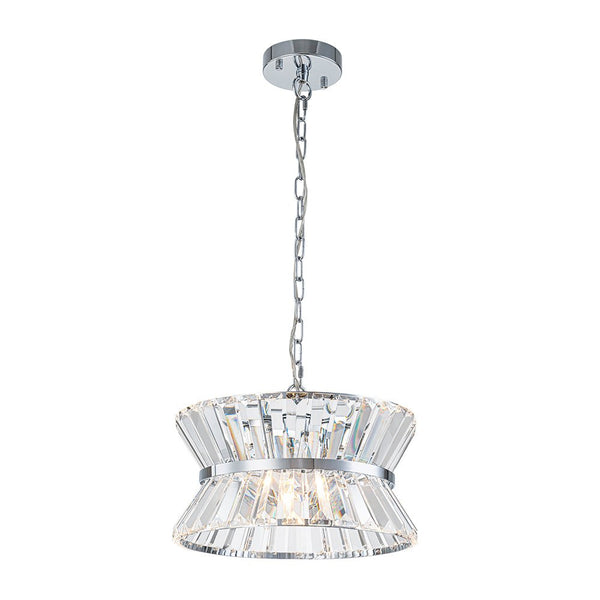 Thehouselights-3-Light Up Down Crystal Shade Chrome Chandelier-Chandelier-3-Light-