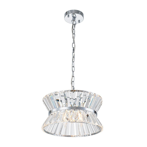 Thehouselights-3-Light Up Down Crystal Shade Chrome Chandelier-Chandelier-3-Light-