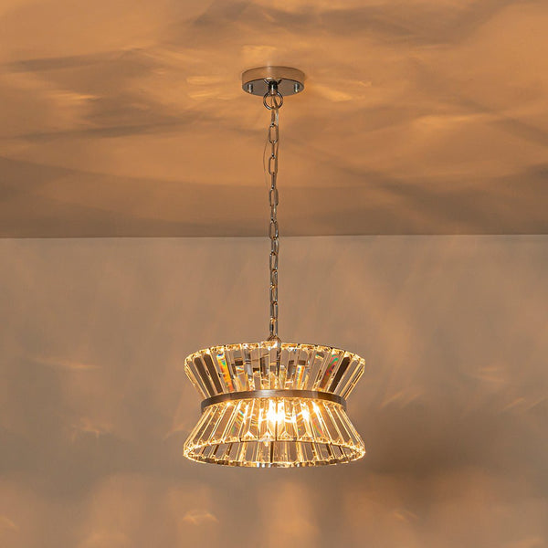 Thehouselights-3-Light Up Down Crystal Shade Chrome Chandelier-Chandelier-3-Light-