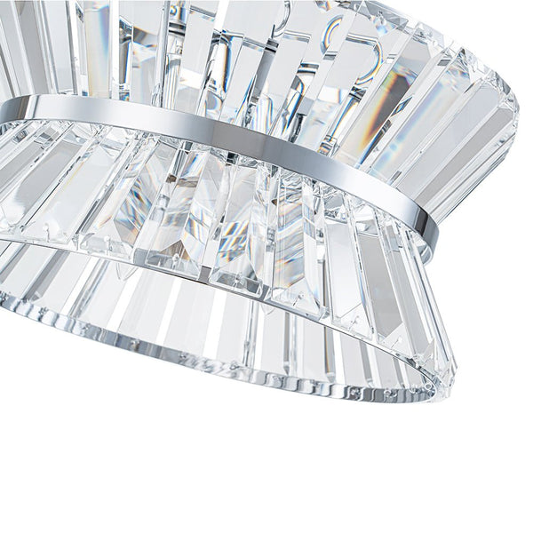 Thehouselights-3-Light Up Down Crystal Shade Chrome Chandelier-Chandelier-3-Light-
