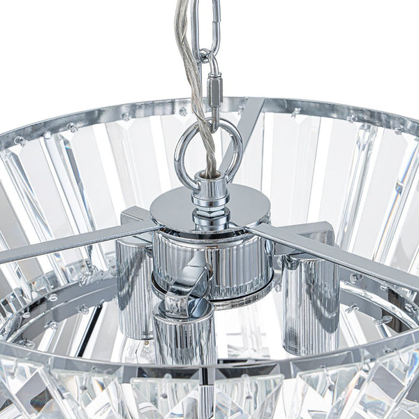 Thehouselights-3-Light Up Down Crystal Shade Chrome Chandelier-Chandelier-3-Light-
