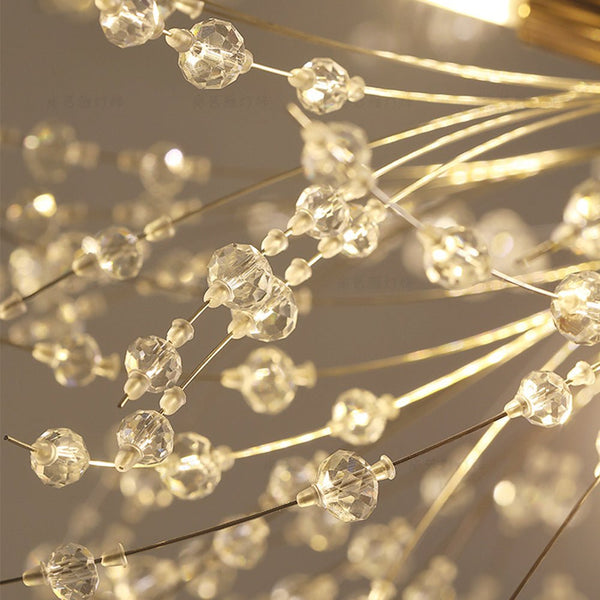 Thehouselights-32-Light Modern Large 2-Tiers Firework Chandelier-Chandelier-Brass-
