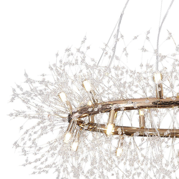 Thehouselights-32-Light Modern Large 2-Tiers Firework Chandelier-Chandelier-Brass-