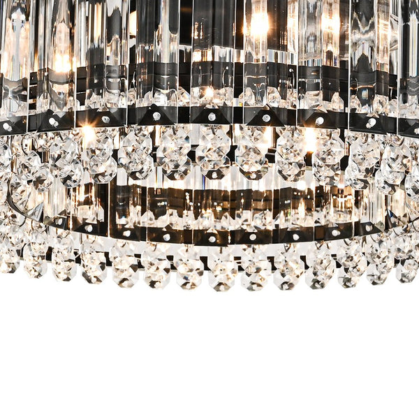 Thehouselights - 4 - Light Crystal Drum Semi Flush Mount - Ceiling Light - Brass - 
