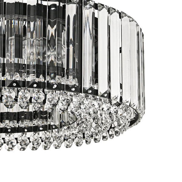 Thehouselights - 4 - Light Crystal Drum Semi Flush Mount - Ceiling Light - Brass - 