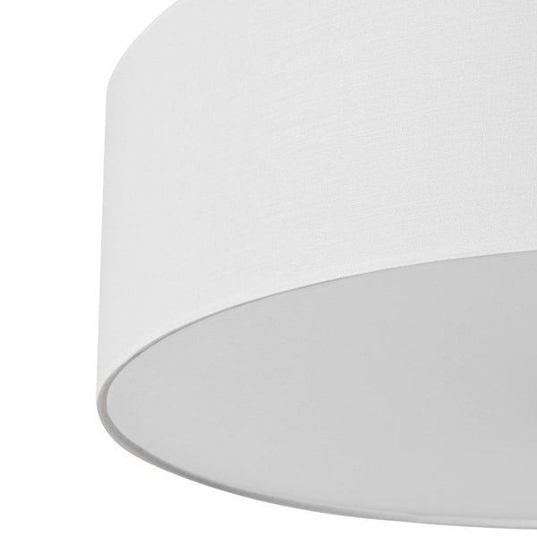 Thehouselights - 4 - Light Linen Drum Flush Mount Ceiling - Ceiling Light - Brass - 1 - Tier