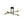 Thehouselights - 4 - Light Minimalist Sputnik Semi Flush Light - Chandelier - Black+Brass - 