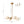 Thehouselights - 4 - Light Sputnik Semi Open Glass Shade Chandelier - Chandelier - Brass - 