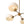 Thehouselights - 4 - Light Sputnik Semi Open Glass Shade Chandelier - Chandelier - Brass - 