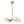 Thehouselights - 4 - Light Sputnik Semi Open Glass Shade Chandelier - Chandelier - Brass - 
