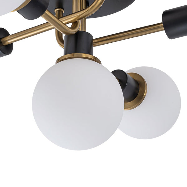 Thehouselights - 5 - Light Glass Bubble Semi Flush Mount - Chandelier - Clear Glass - 