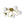 Thehouselights - 5 - Light Opal Glass Ring Sputnik Bubble Semi Flush Chandelier - Chandelier - Brass - 
