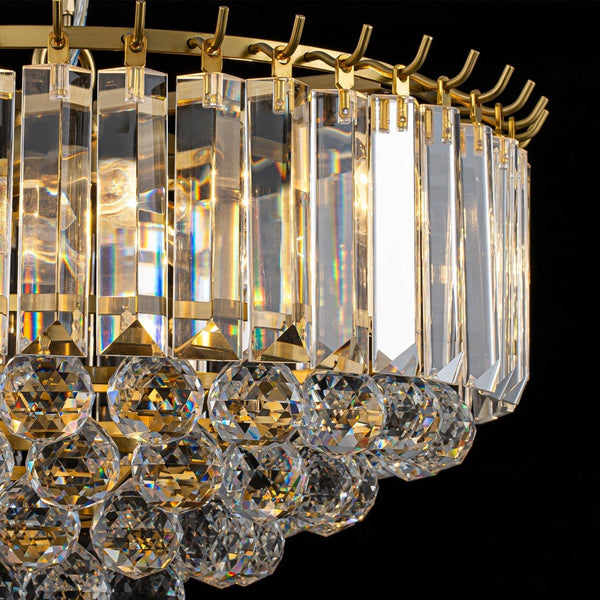 Thehouselights-5-Light Teardrop Crystal Round Chandelier-Chandelier-5-Light-