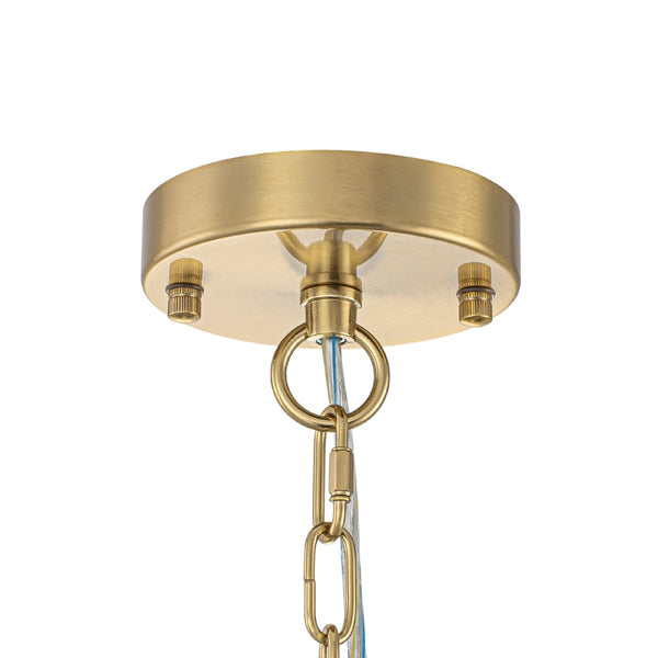 Thehouselights-5-Light Teardrop Crystal Round Chandelier-Chandelier-5-Light-