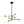Thehouselights - 6 - Light Designer Minimalist Sputnik Chandelier - Chandelier - Black+Brass - 