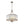 Thehouselights - 6 - Light Geometric Flower Glass Crystal Chandelier - Chandelier - Brushed Silver - 