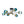 Thehouselights - 6 - Light Glass Bubble Sputnik Semi Flush Chandelier - Chandelier - Blue Glass - 