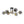 Thehouselights - 6 - Light Glass Bubble Sputnik Semi Flush Chandelier - Chandelier - Smoky Gray Glass - 
