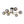 Thehouselights - 6 - Light Glass Bubble Sputnik Semi Flush Chandelier - Chandelier - Smoky Gray Glass - 