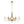 Thehouselights - 6 - Light Modern Brass Candle Chandelier - Chandelier - Brass - 