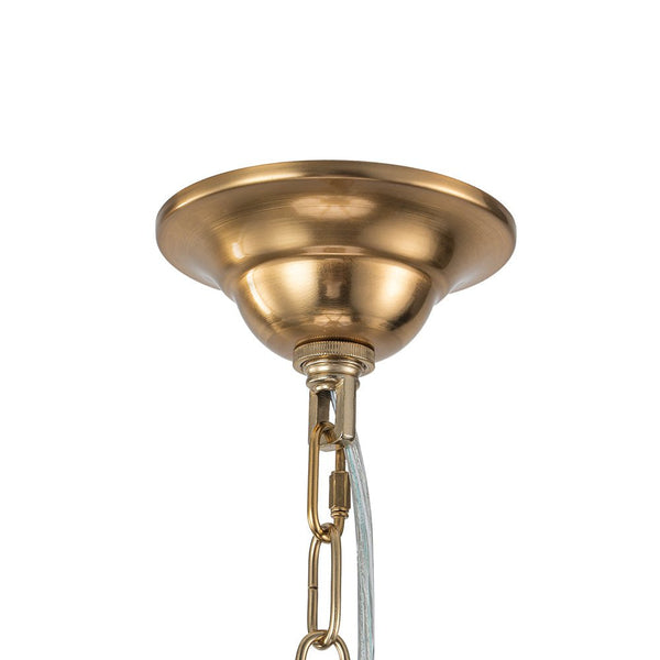 Thehouselights - 6 - Light Modern Brass Candle Chandelier - Chandelier - Brass - 