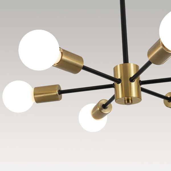 Thehouselights - 6 - Light Sputnik Chandelier - Chandelier - Black - 