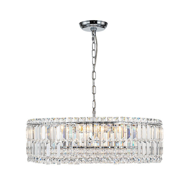 Thehouselights - 8 - Light Glass Crystal Chandelier Island Chandelier - Chandelier - Black - 